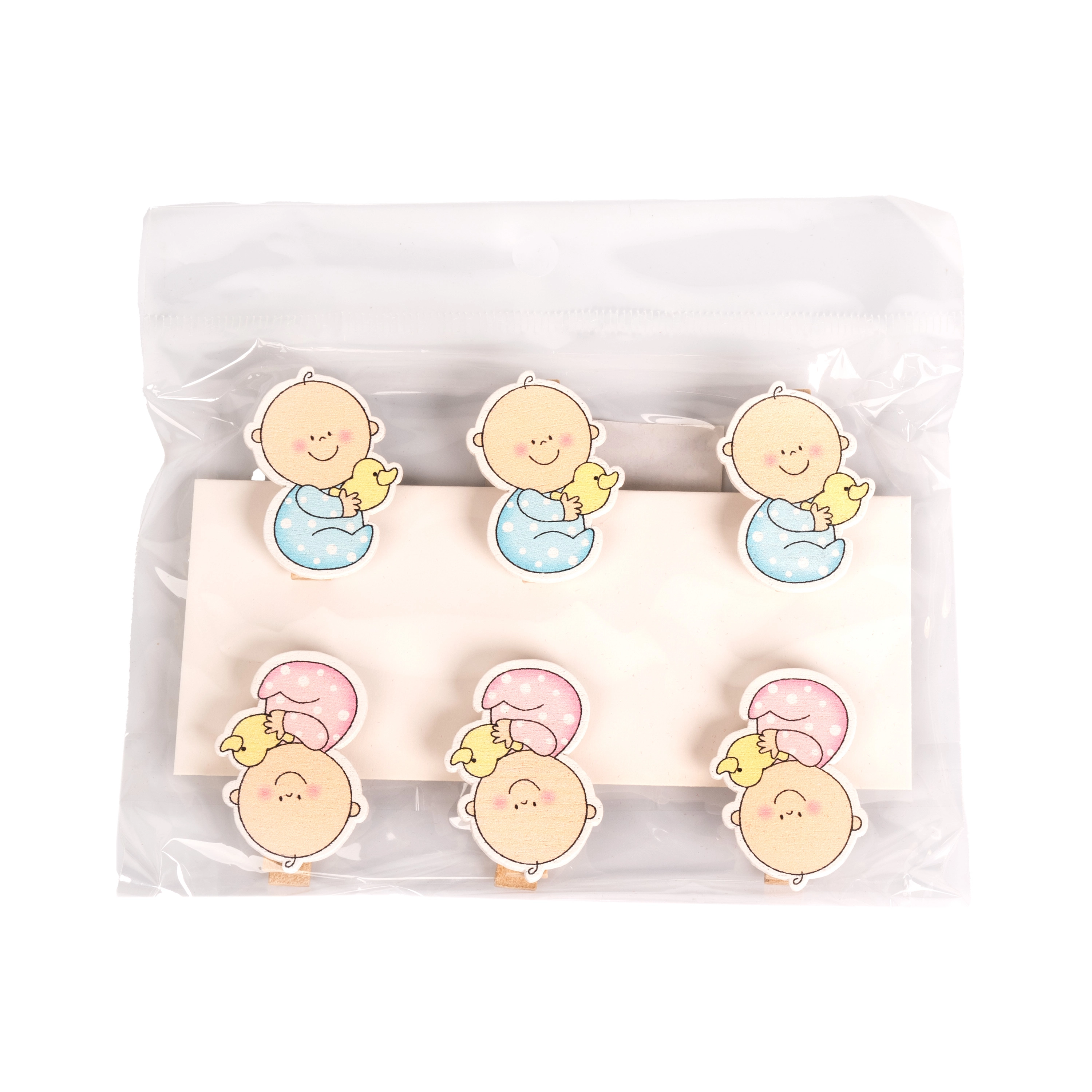 Wooden clip Baby, 6pcs | Wholesale flowers, plants and supplies Wooden clip Baby, 6pcs