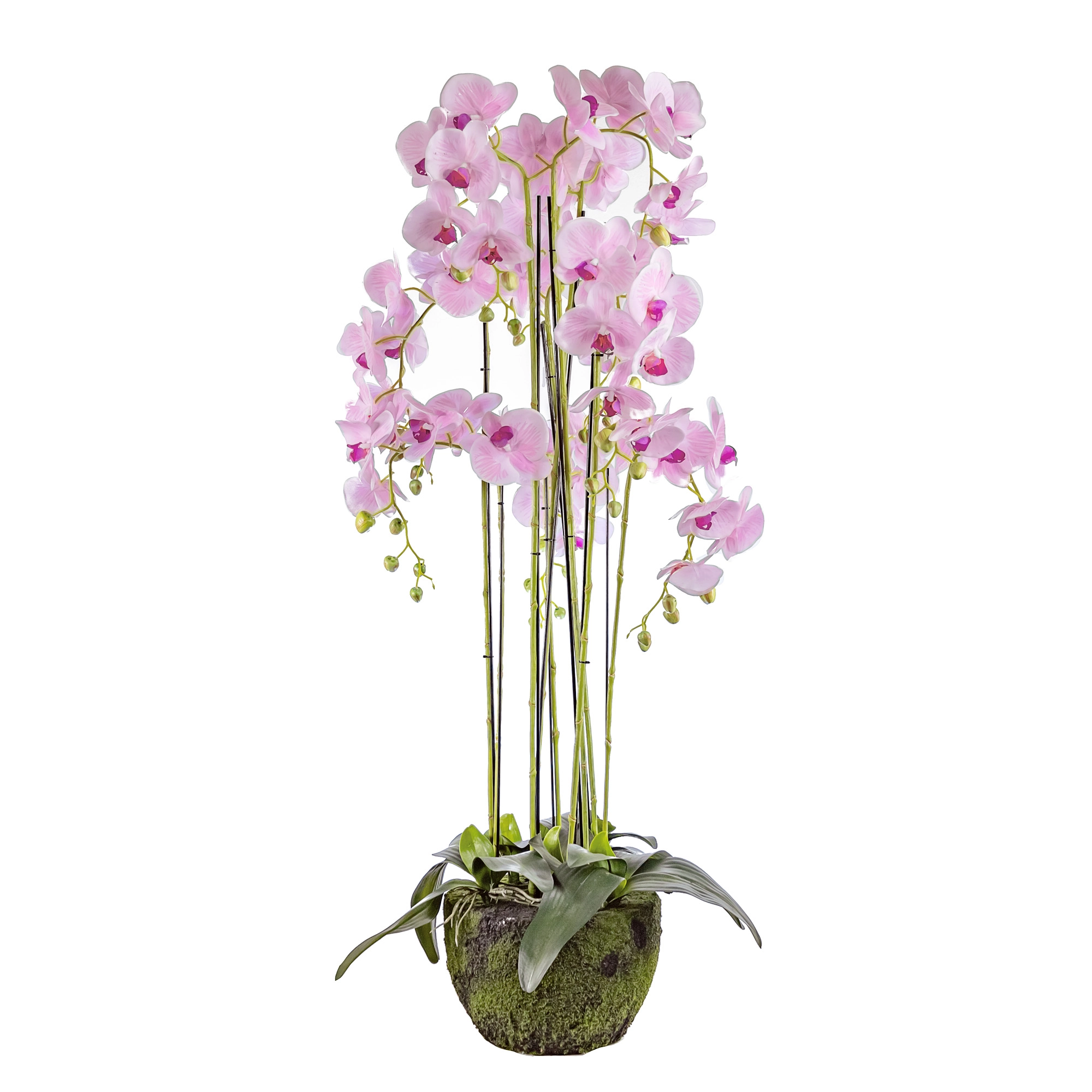 Artificial orchid in pot silicone, 9 stems