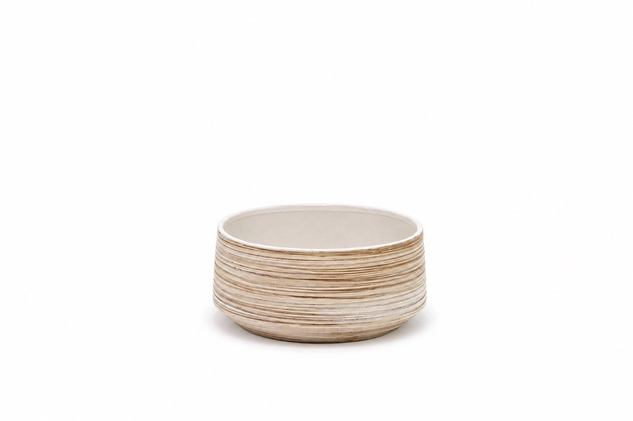 Ceramic flower pot textured
