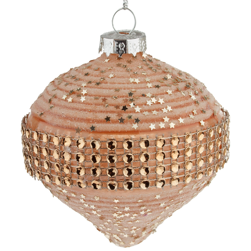 Glass christmas Onion, Peach