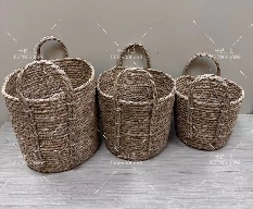 Grass basket, 3pcs, 34x30xH29, 29x25xH24, 25x22.5x20.5cm