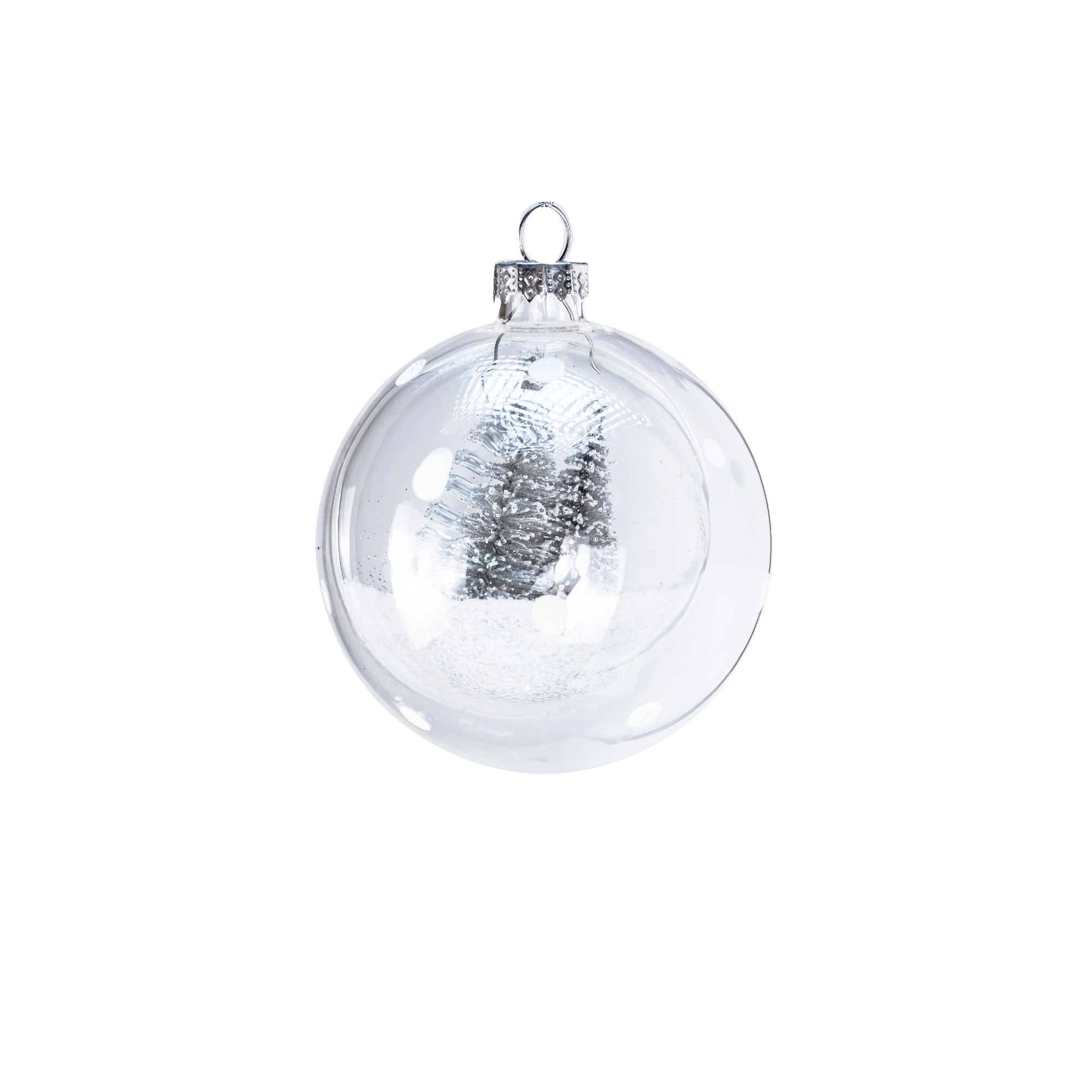 Christmas tree decoration Ball Art tree Glass, Transparent | Wholesale flowers, plants and supplies Christmas tree decoration Ball Art tree Glass, Transparent