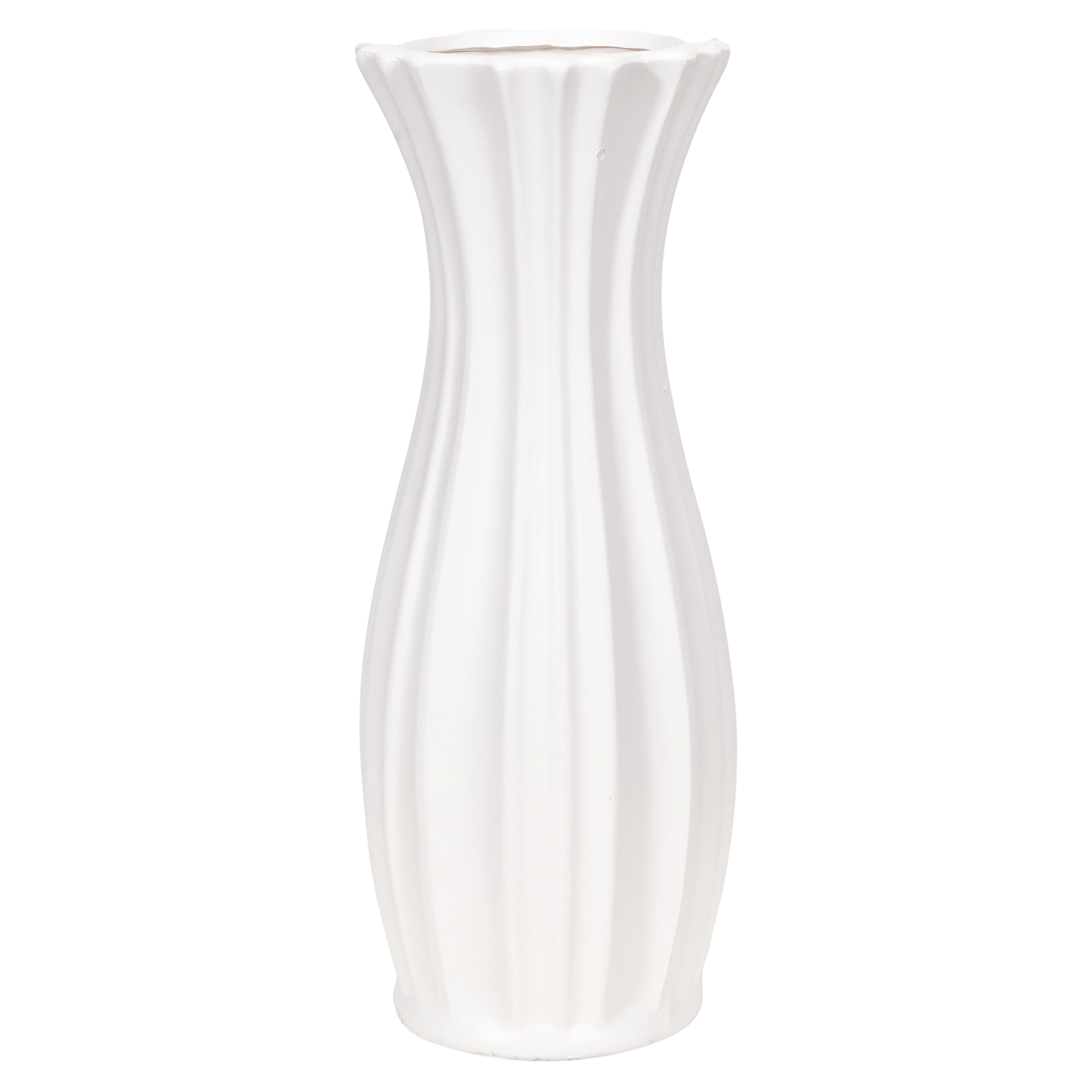 Ceramic vase Girdle ribbed