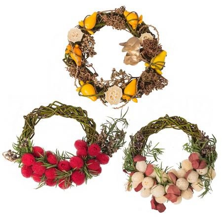 Krans kerstmuts mix 30sm