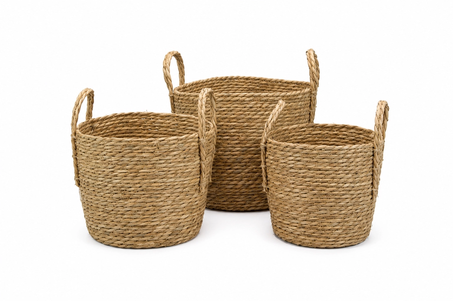 Grass basket, 3pcs, 34x30xH29, 29x25xH24, 25x22.5x20.5cm