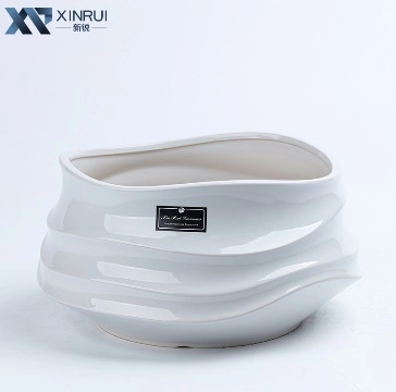 Ceramic pot Waived | Wholesale flowers, plants and supplies Ceramic pot Waived