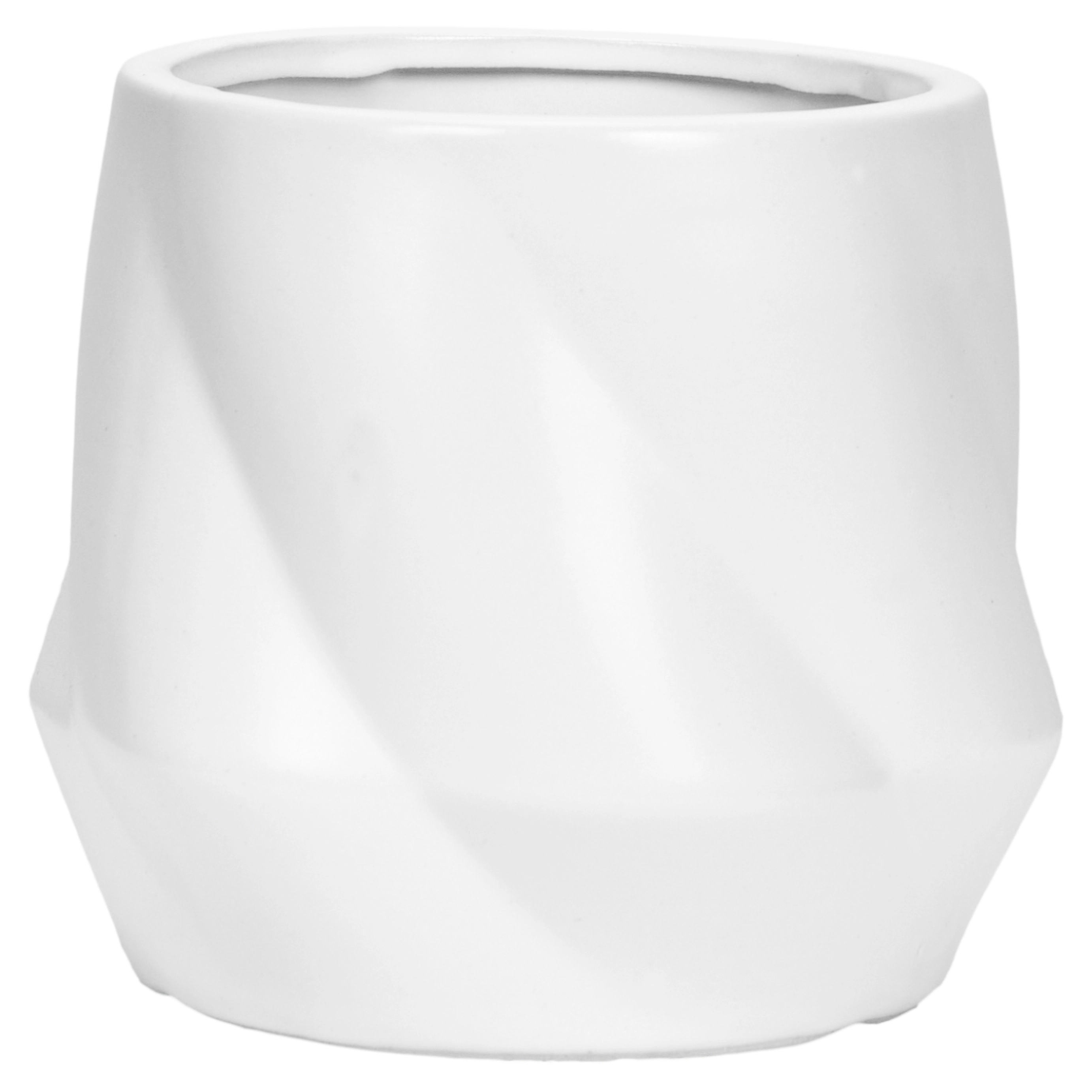 Ceramic pot ribbed