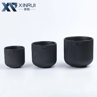Ceramic pot set 22.5x22.5x21cm, 19x19x18 cm, 15.5x15.5x15 cm, 3 pcs