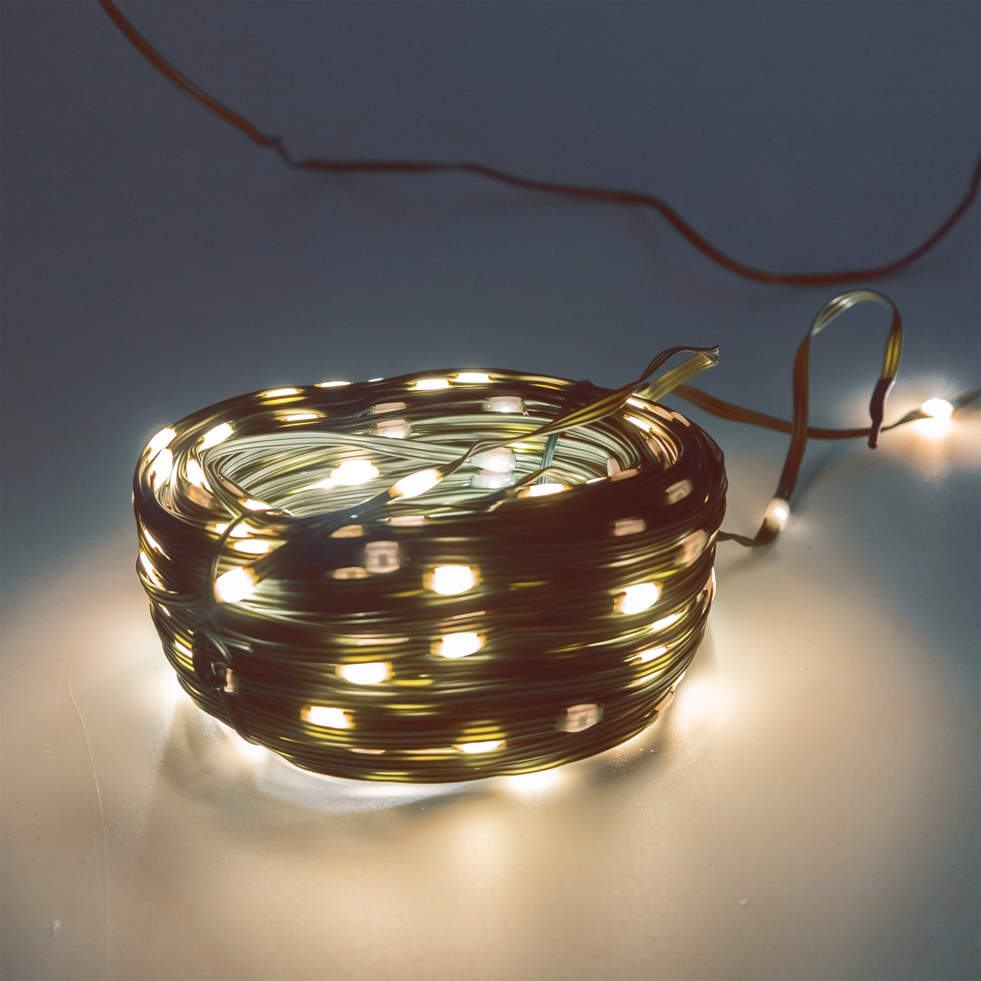 Christmas lights, LED 500 on battery, warm