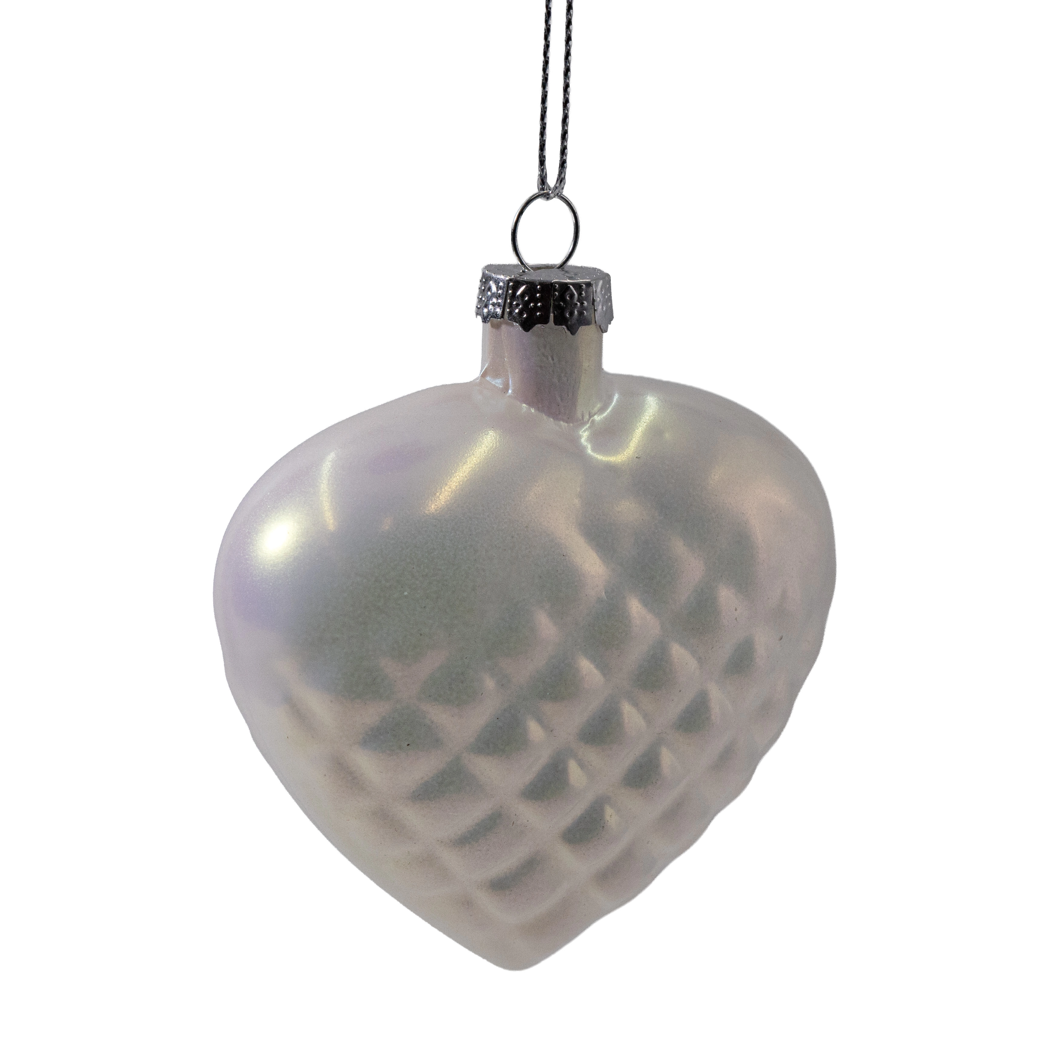 Glass Christmas decoration heart shape