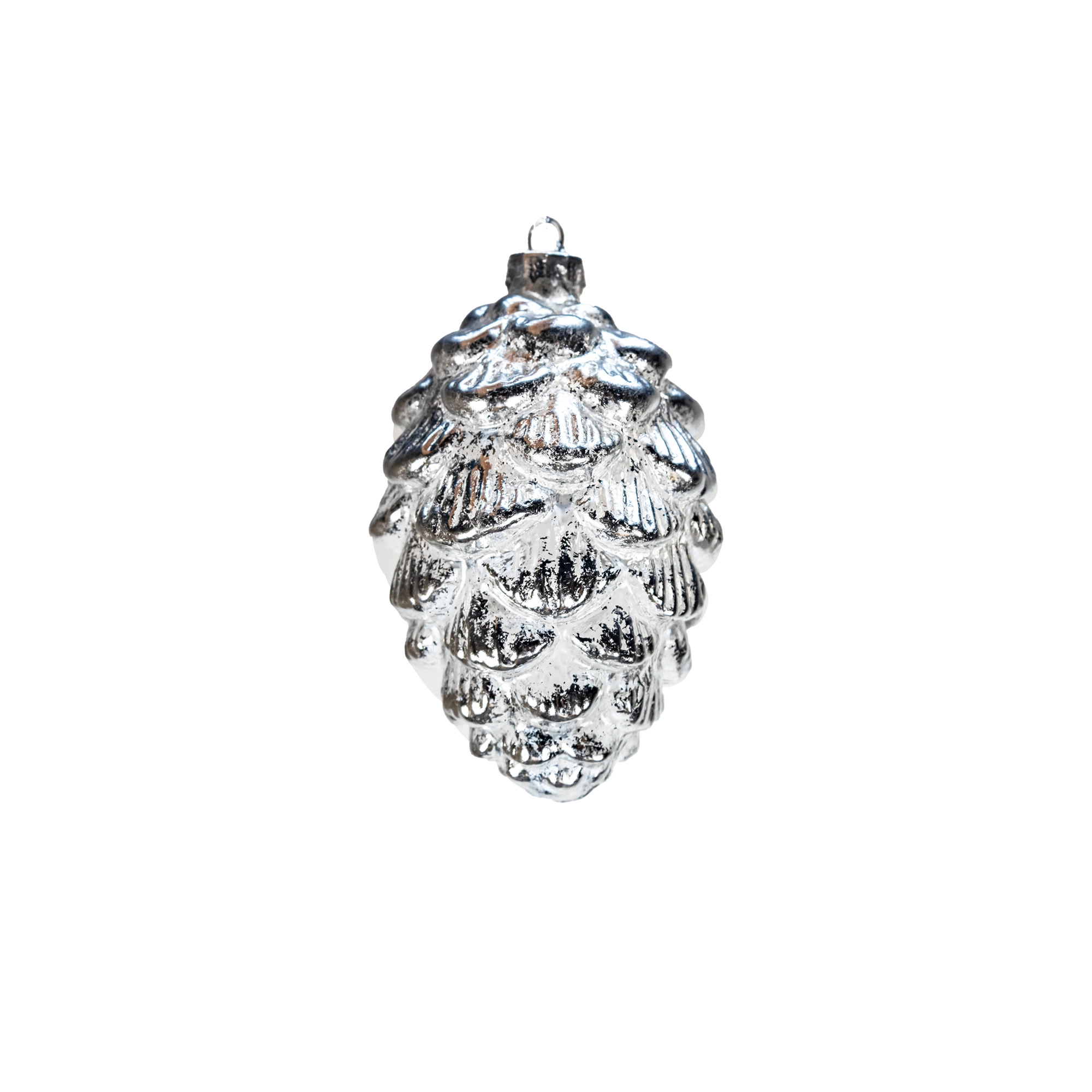 Christamas tree decoration Pine Glass, Silver | Wholesale flowers, plants and supplies Christamas tree decoration Pine Glass, Silver
