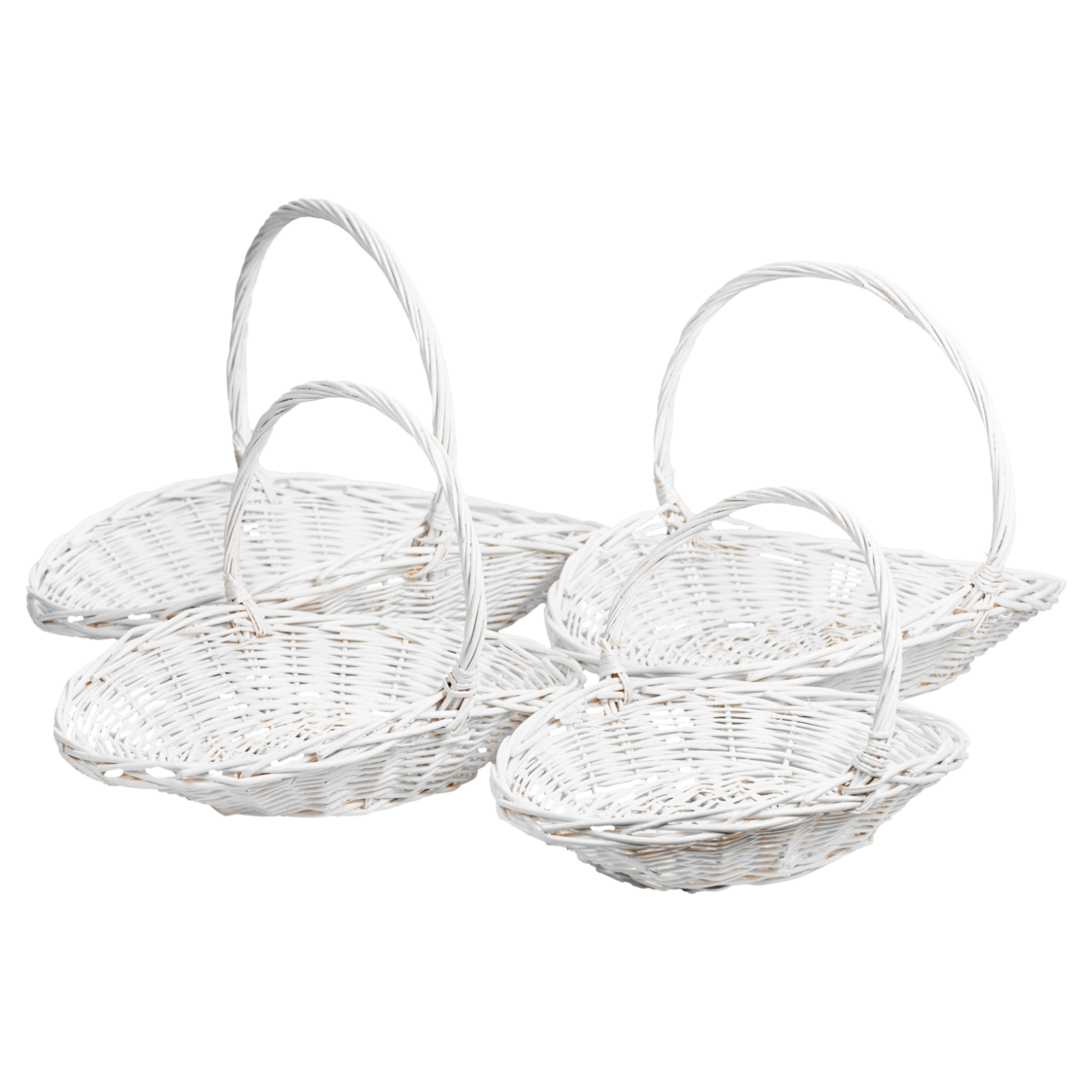 Willow basket 57x43xH41, 52x38x36, 43x35x30, 37x28x26cm,  4pcs