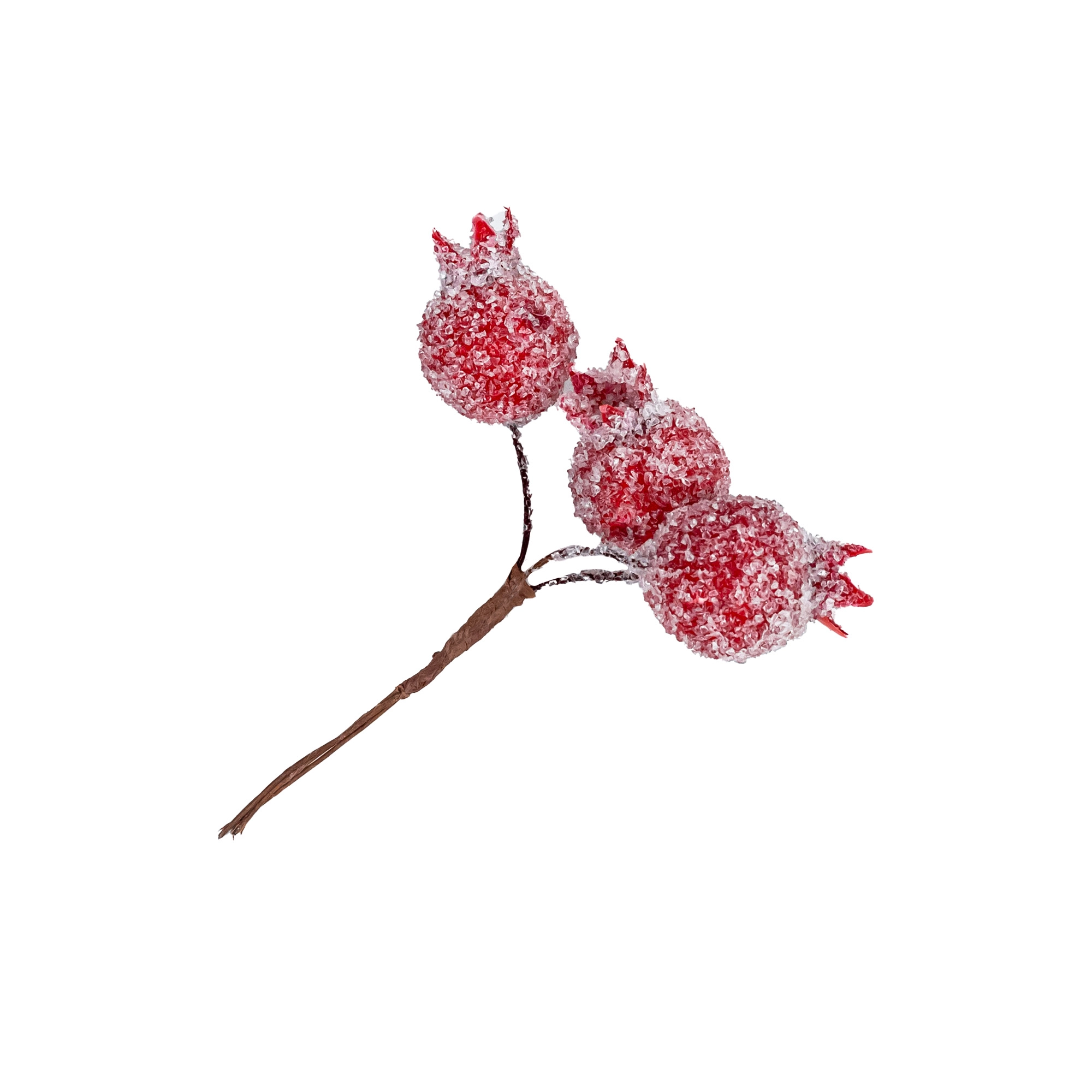 Small snow finish berry pick, 3pcs | Wholesale flowers, plants and supplies Small snow finish berry pick, 3pcs
