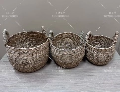 Grass basket, 3pcs, 29x21xH25, 26x18xH21, 21x16xH17cm