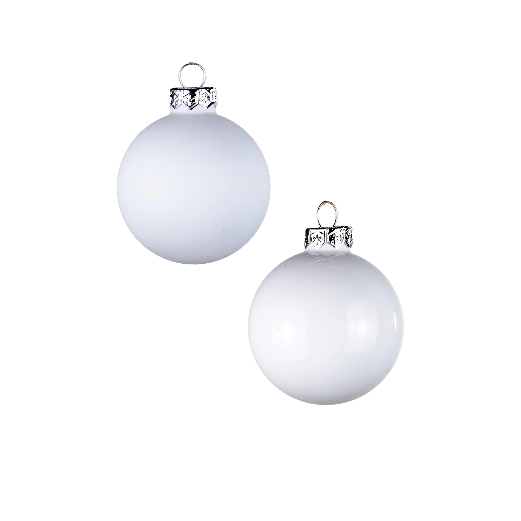 Glass christmas balls, plain , 20pcs, White | Wholesale flowers, plants and supplies Glass christmas balls, plain , 20pcs, White
