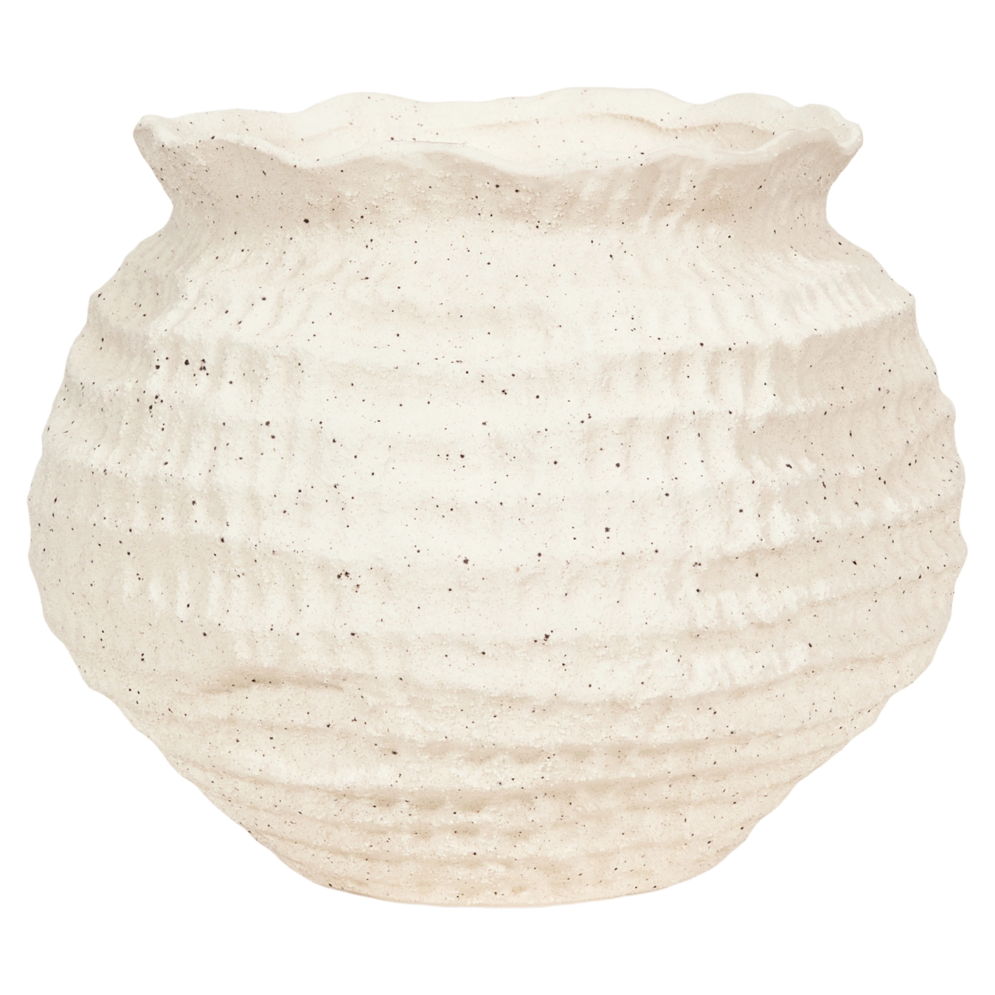 Ceramic vase textured