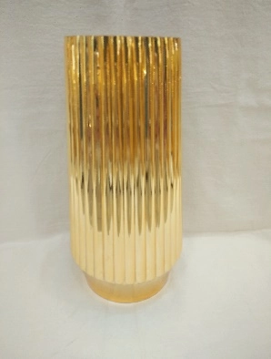Glass vase Cylinder ribbed | Wholesale flowers, plants and supplies Glass vase Cylinder ribbed