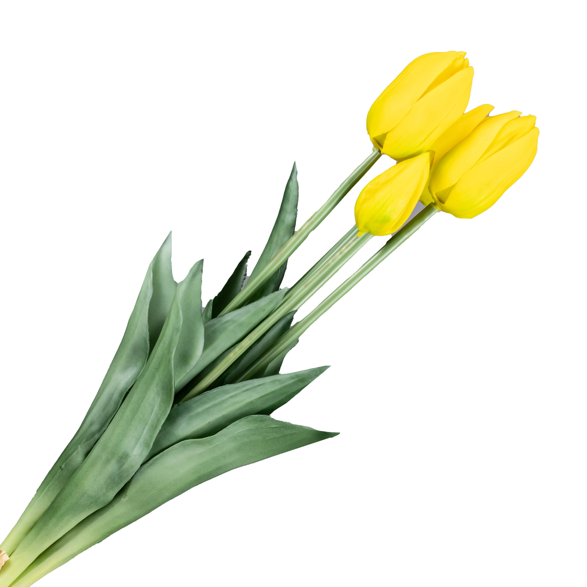 Artificial bouquet of tulips silicone, 5pcs