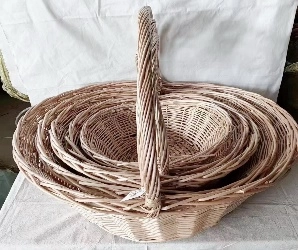 Willow baskets D75XH64, D67XH56, D59XH49, D51XH41, D45XH35 cm, 5 pcs