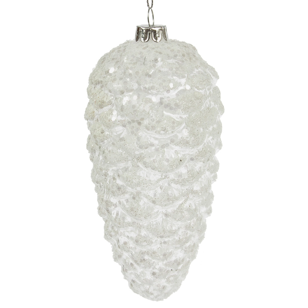 Christmas tree decoration Pine Glass White