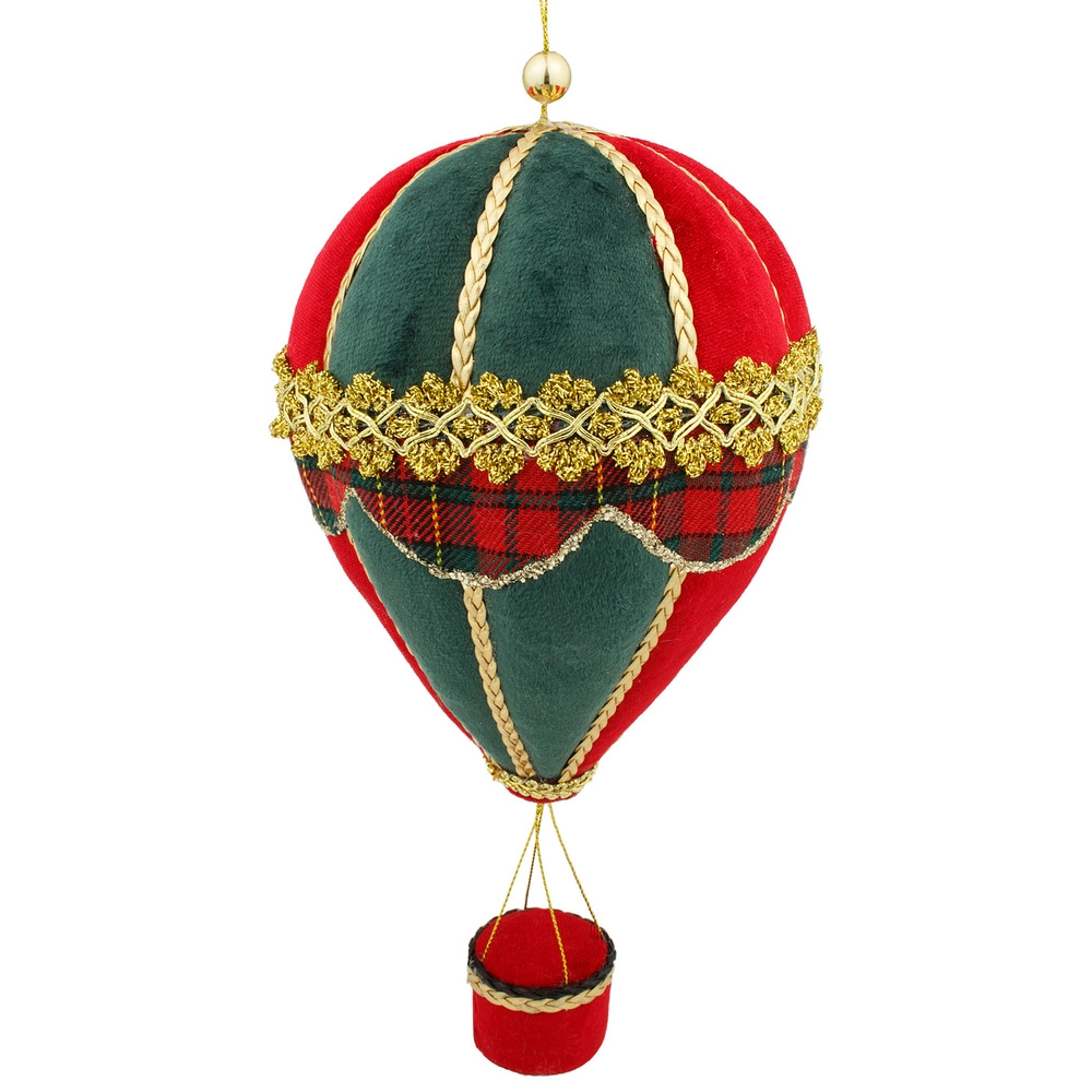 Velvet christmas tree decoration Hot air Balloon | Wholesale flowers, plants and supplies Velvet christmas tree decoration Hot air Balloon