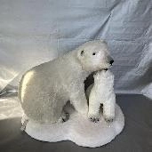 Christmas bear with baby