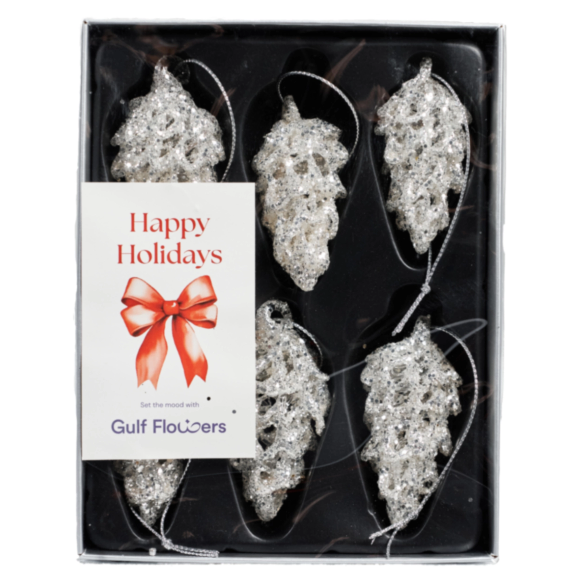 Glass Christmas decoration Pine cone, 6 pcs