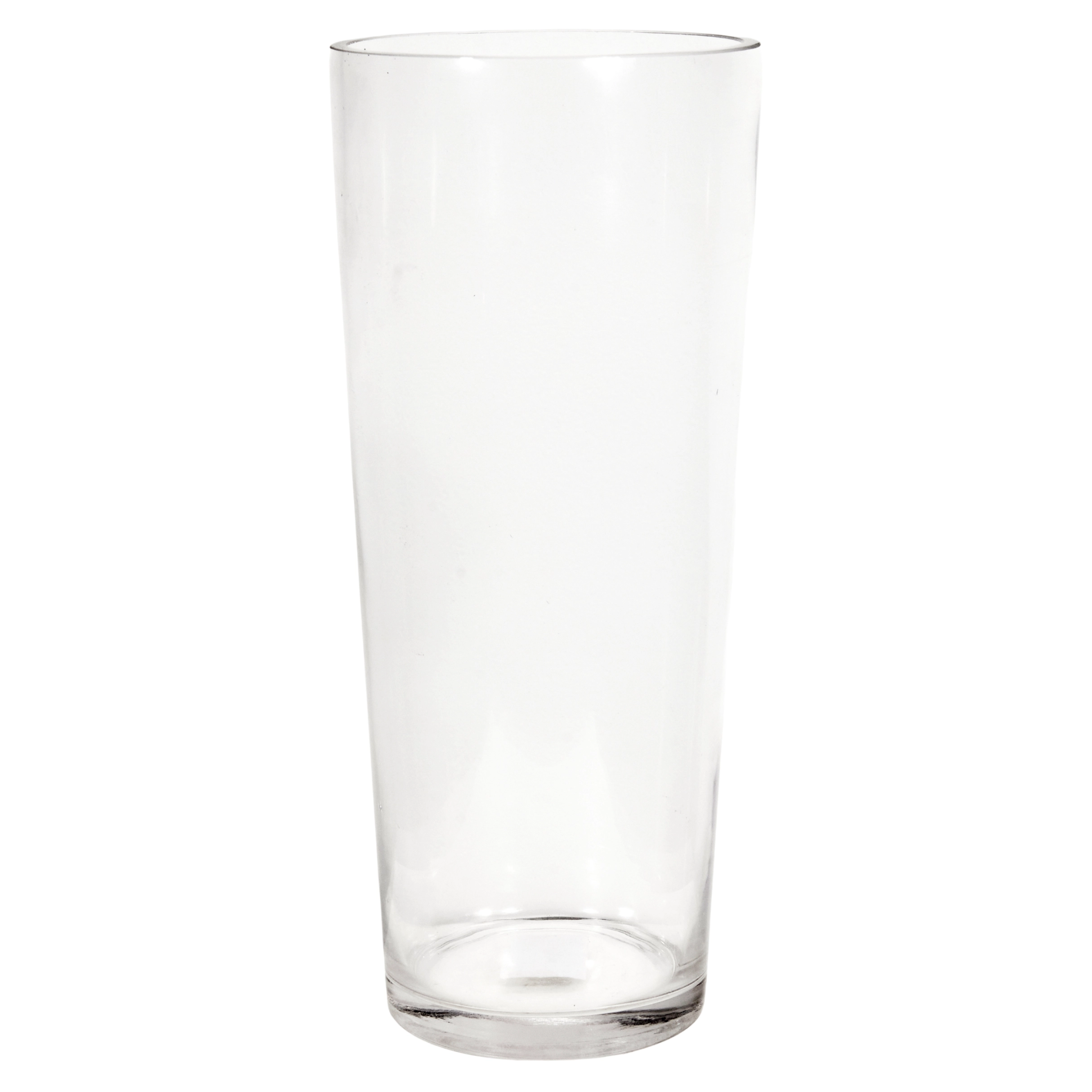 Glass vase wide mouthed