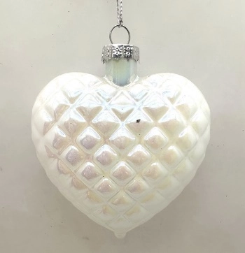 Glass Christmas decoration heart shape