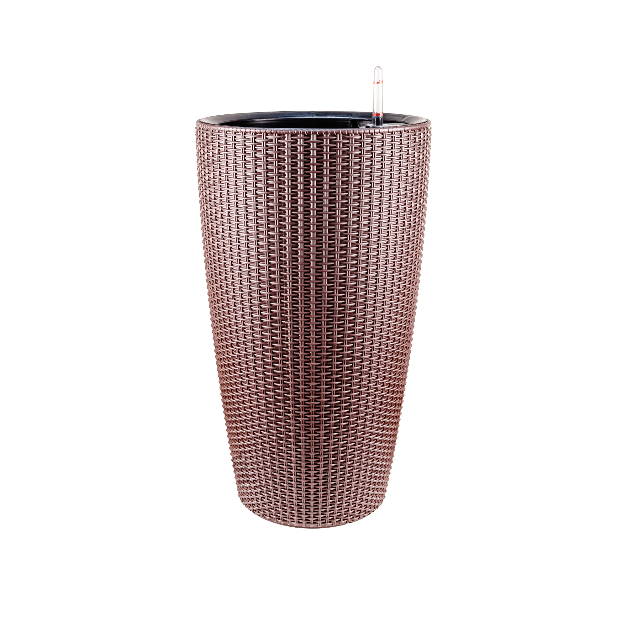 Self Watering system plant pot PLANTA VITA "Vase Twist espresso" | Wholesale flowers, plants and supplies Self Watering system plant pot PLANTA VITA "Vase Twist espresso"