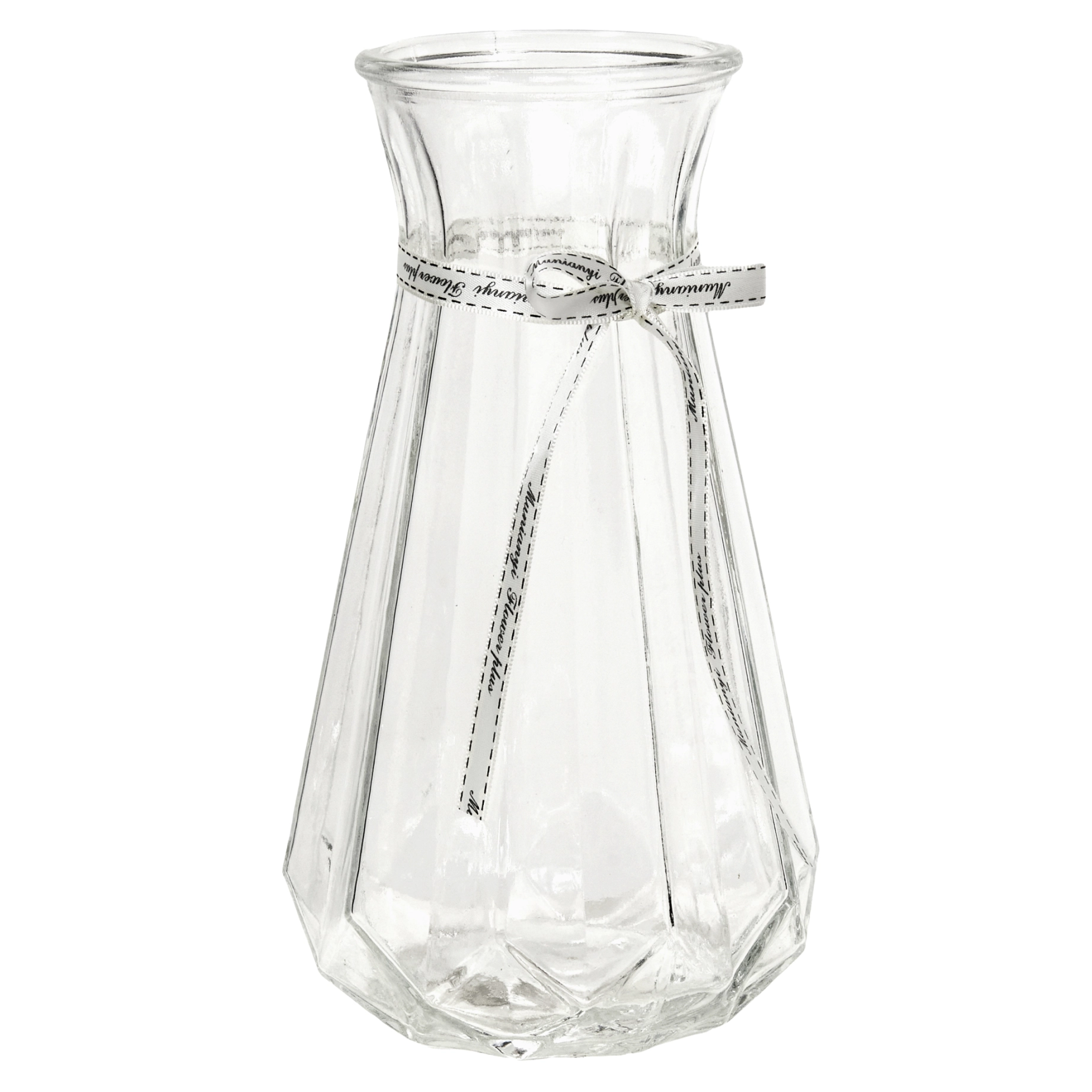 Glass vase with bowl