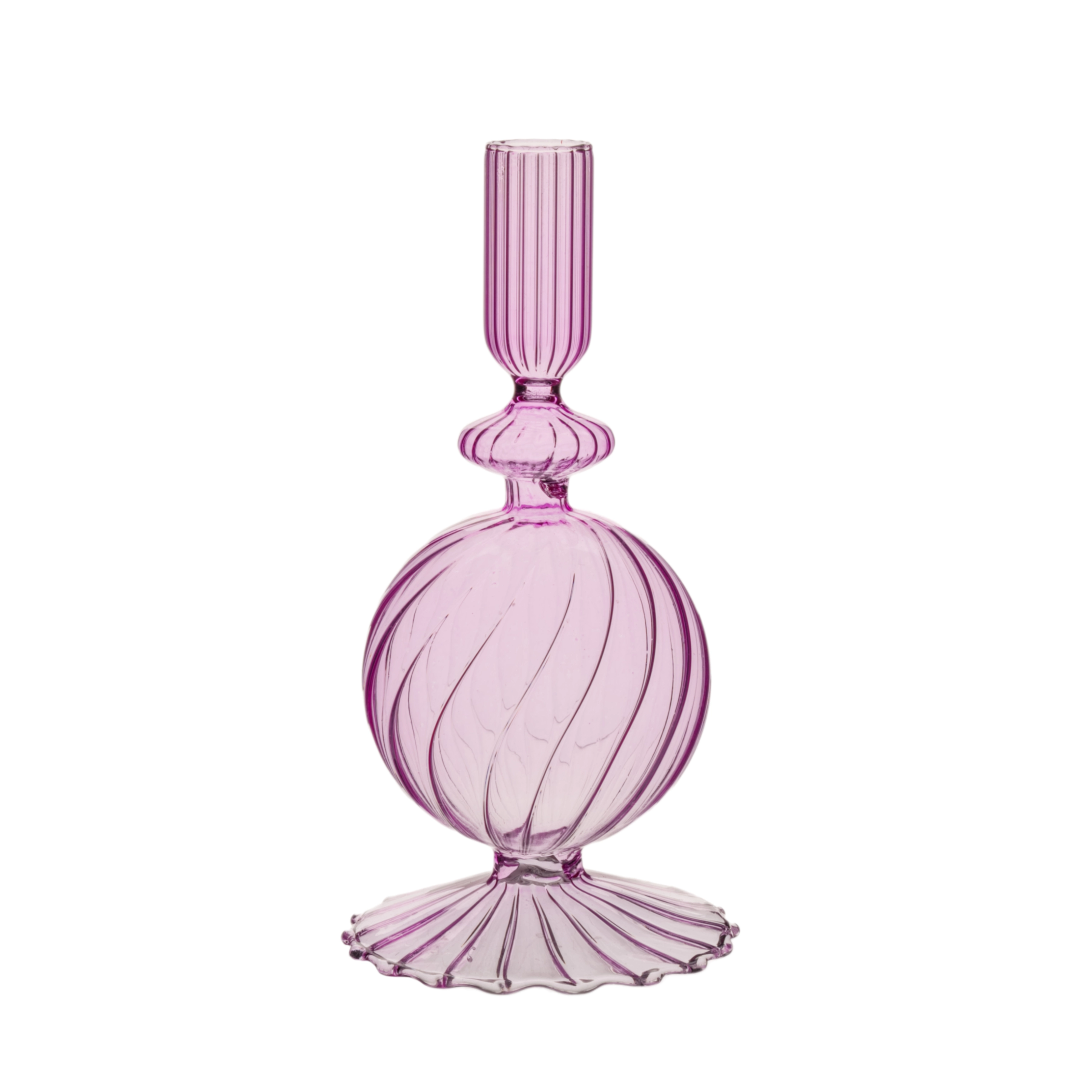 Glass candleholder